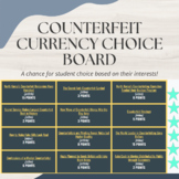 Counterfeit Currency Choice Board - Forensics Exploration!