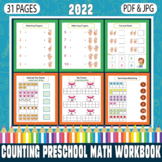 Countig Preschool Math Workbook Activity book for kids