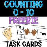 Counting Objects (fingers) To 10 Task Cards