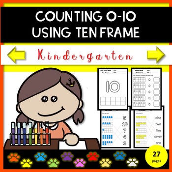 Preview of 10 Frame - Counting 0-10 using ten frame Worksheets