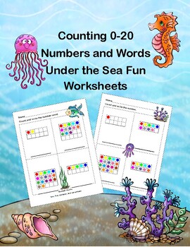 Preview of Counting 0-20-Numbers and Words-Worksheets and Power Point Presentation