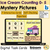 Counting 0 to 5 Ice Creams Summer Mystery Pictures BOOM Cards™