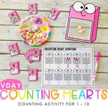 Counting 1 - 10 Activity - Valentine Candy Hearts | TPT