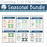 Counting 1-10 File Folders Year Long Bundle