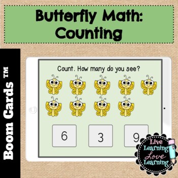 Preview of Counting 1-10 | Butterfly Theme | Boom Cards