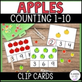 Counting 1-10 Clip Cards Apples | Subitizing Math Centers 