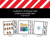 Counting 1-10 Clothespin Center Christmas & Winter Edition
