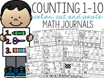 Preview of Counting 1-10 Color, Cut, and Paste Math Journal