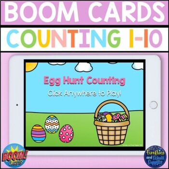 Preview of Counting 1-10 Easter Egg Hunt FREE BOOM Cards™ Distance Learning