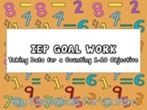 Counting 1-10 Flipbook to Collect IEP Data