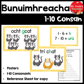 Preview of Counting 1-10 (Gaeilge Consan) Consonants *UPDATED*