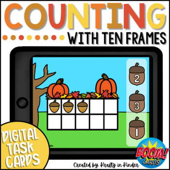 Preview of Kindergarten Math Boom Cards Counting to 10