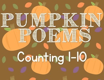 Preview of Preschool Math: Counting 1-10 with Pumpkin Poems