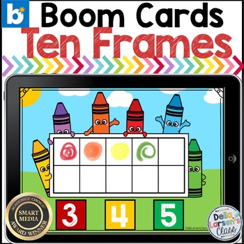Preview of Counting 1-10 Using Ten Frames Boom Cards 