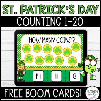 Preview of FREE Counting Coins 1-20 Digital Boom Cards™ for Saint Patrick's Day