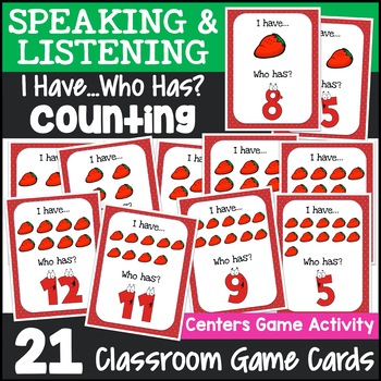 Preview of Counting I Have, Who Has Game {Kindergarten Counting Practice Game}