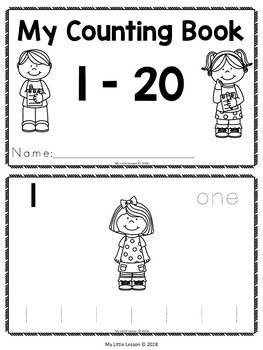 counting 1 20 mini book numbers 1 20 worksheets by my