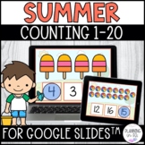 Counting 1-20 Summer for Google Slides™ for June, July or August