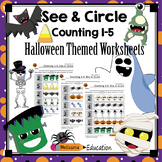 Counting 1-5: See and Circle Practice Set, Halloween!