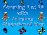 Counting 1 to 20 Activity with Fun Jumping Gingerbread Men