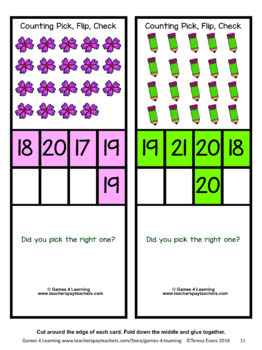Counting 10-20 Clip Cards: Numbers 10-20 Ten Frames and Objects | TpT