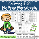 Counting 11-20 No Prep Worksheets
