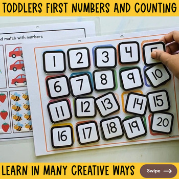 Preview of Counting Activities, Toddler Learning Binder, Busy Books, Quiet Book