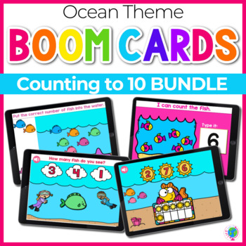 Preview of Counting Activities for Numbers 1-10 BUNDLE | Boom Cards™ Digital Task Cards