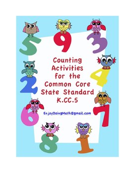 Preview of Counting Activities for the Common Core Math Standard K.CC.5