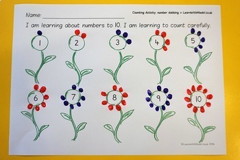 Counting to 10 worksheet and practice activity - draw the right number