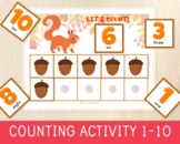 Counting Activity, Numbers 1-10, Counting Practice, Math Activity,Math Worksheet