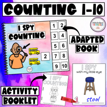 Preview of Counting Adapted Book - Counting #1-10 Activity for Special Education