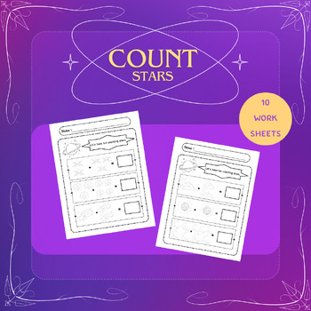 Preview of Counting & Adding numbers - With a group of cute fantasy stars.