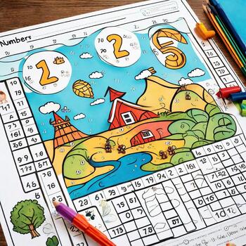 Preview of Counting Adventures: Grade 1 Number Charts and Worksheets