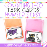 Counting 1-10 | Number Sense | October & Halloween Task Ca