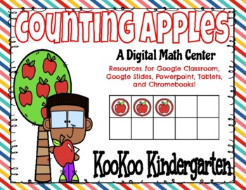 Preview of Counting Apples-Digital Math Center (Google Classroom & Distance Learning)