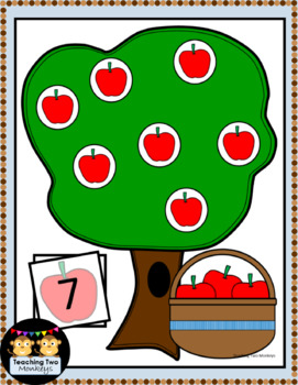Counting Apples File Folder Activity by Teaching Two Monkeys | TPT