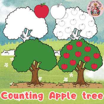 Counting Apples on a Tree Clip Art, counting collections clipart