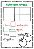 Counting Apples worksheet TENS FRAME - inc. varying levels