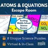 Counting Atoms, Balancing Equations Escape Room - Science 