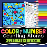 Counting Atoms - Color By Number - Use for a Worksheet, Te