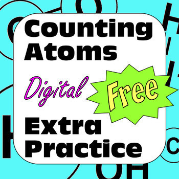 Preview of Counting Atoms Digital Practice: Mix of Subscripts Parentheses & Coefficients