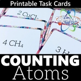 Counting Atoms Printable Task Cards Activity