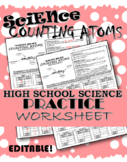 Counting Atoms — SCIENCE BRAIN {Fully Editable Worksheet!}