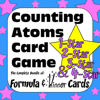 Preview of Counting Atoms in Chemical Formulas Card Game: The Complete Bundle of All Cards
