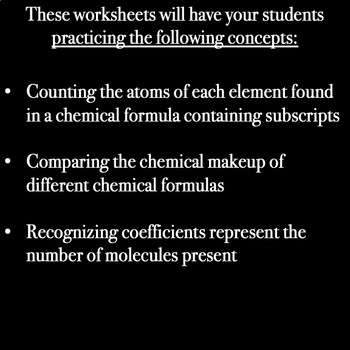 counting atoms in a chemical formula homework mr. van rite