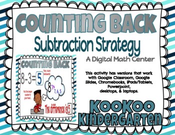 Preview of Counting Back Subtraction Strategy-A Digital Math Center for Google Classroom
