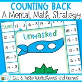 Counting Back Subtraction Strategy Cut & Paste Worksheets 