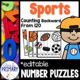 Sports Number Puzzles Counting Backwards from 120, Countin