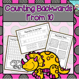 Counting Backwards From 10 - Kindergarten Worksheets, Maze